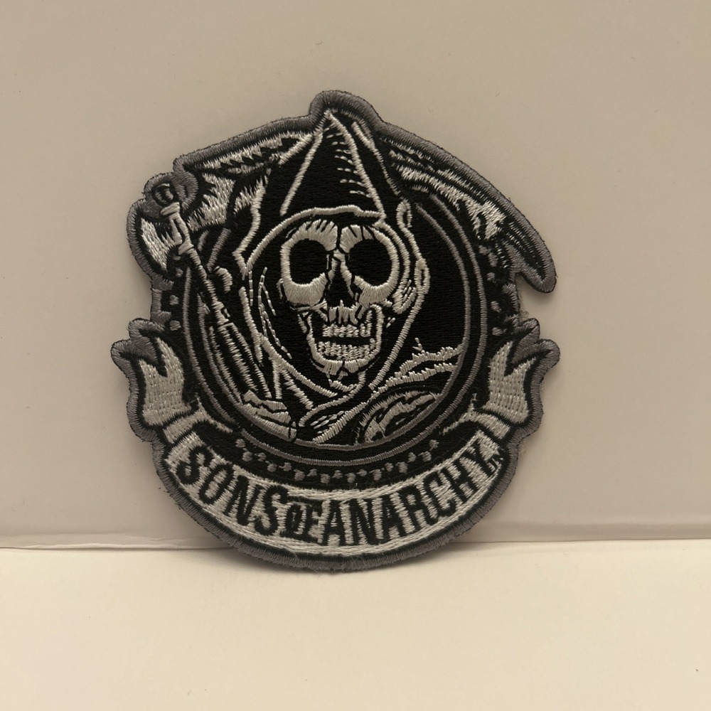 Sons of‎ Anarchy Patch Embroidered Iron On Applique Grim Reaper Biker Motorcycle